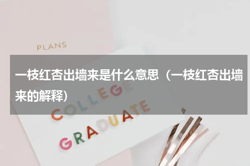 一枝红杏出墙来是什么意思（一枝红杏出墙来的解释）