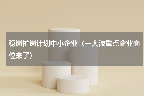 稳岗扩岗计划中小企业（一大波重点企业岗位来了）