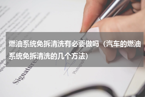 燃油系统免拆清洗有必要做吗（汽车的燃油系统免拆清洗的几个方法）