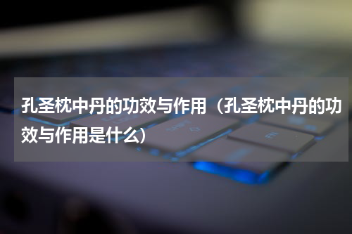 孔圣枕中丹的功效与作用（孔圣枕中丹的功效与作用是什么）