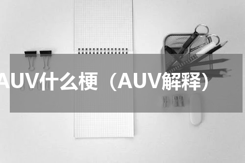 AUV什么梗（AUV解释）