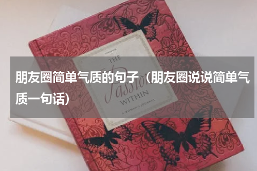朋友圈简单气质的句子（朋友圈说说简单气质一句话）