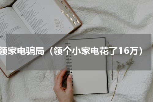 领家电骗局（领个小家电花了16万）
