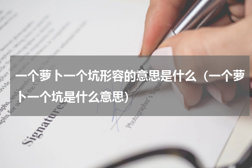 一个萝卜一个坑形容的意思是什么（一个萝卜一个坑是什么意思）