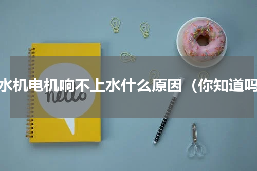 净水机电机响不上水什么原因（你知道吗）