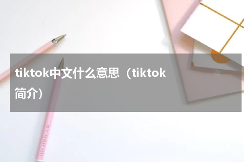 tiktok中文什么意思（tiktok简介）