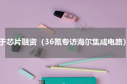 关于芯片融资（36氪专访海尔集成电路）