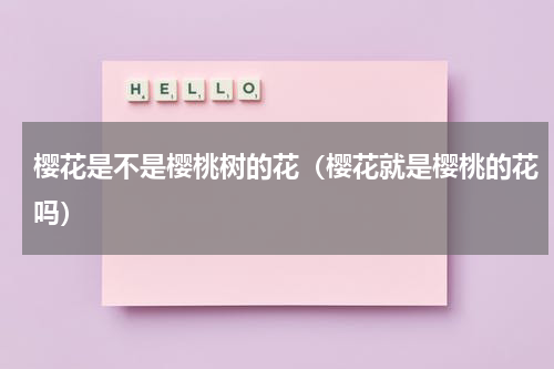 樱花是不是樱桃树的花（樱花就是樱桃的花吗）