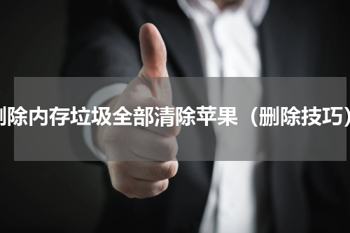 删除内存垃圾全部清除苹果（删除技巧）