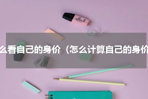 怎么看自己的身价（怎么计算自己的身价）