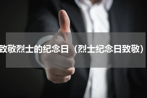 致敬烈士的纪念日（烈士纪念日致敬）