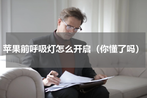 苹果前呼吸灯怎么开启（你懂了吗）