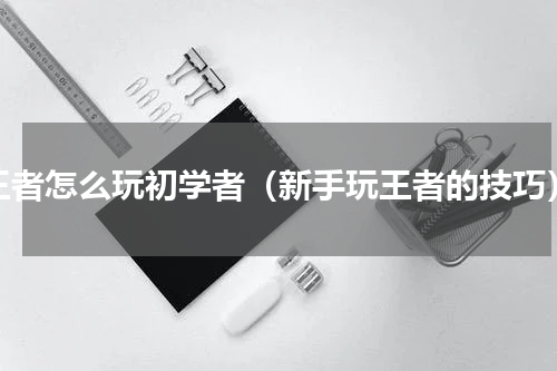 王者怎么玩初学者（新手玩王者的技巧）