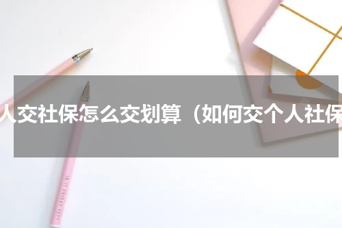 个人交社保怎么交划算（如何交个人社保）