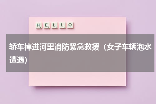 轿车掉进河里消防紧急救援（女子车辆泡水遭遇）