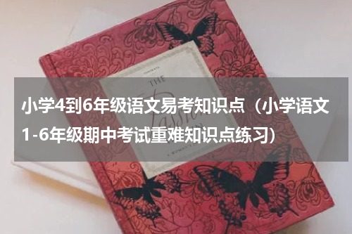 小学4到6年级语文易考知识点（小学语文1-6年级期中考试重难知识点练习）