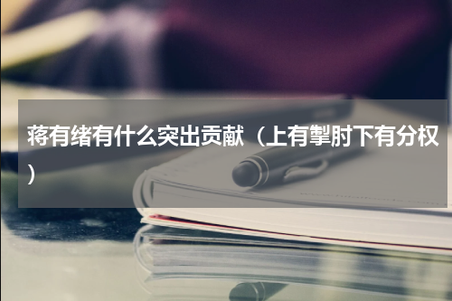 蒋有绪有什么突出贡献（上有掣肘下有分权）
