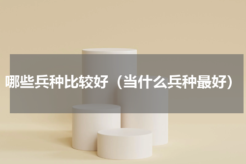 哪些兵种比较好（当什么兵种最好）