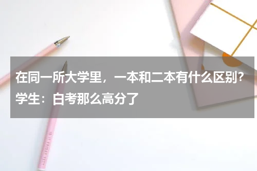 在同一所大学里，一本和二本有什么区别？学生：白考那么高分了
