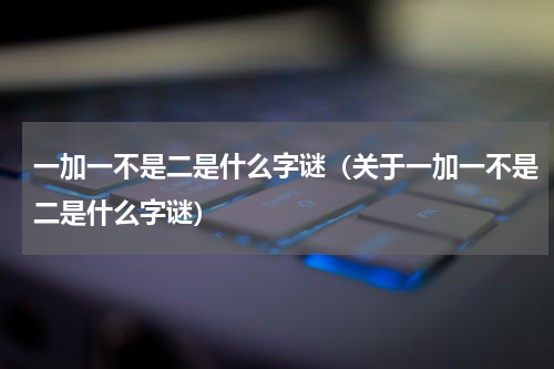 一加一不是二是什么字谜（关于一加一不是二是什么字谜）