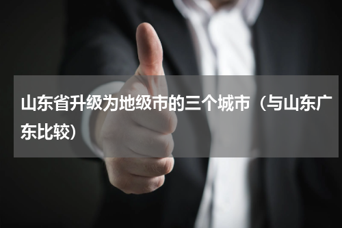 山东省升级为地级市的三个城市（与山东广东比较）