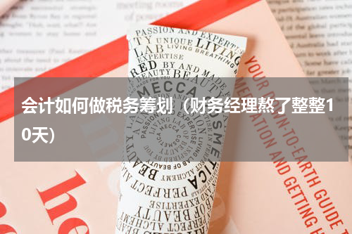 会计如何做税务筹划（财务经理熬了整整10天）