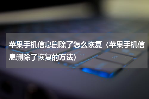 苹果手机信息删除了怎么恢复（苹果手机信息删除了恢复的方法）