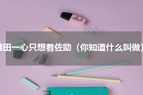 雏田一心只想着佐助（你知道什么叫做）