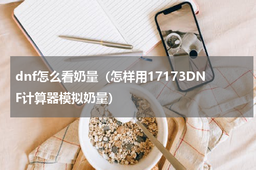 dnf怎么看奶量（怎样用17173DNF计算器模拟奶量）