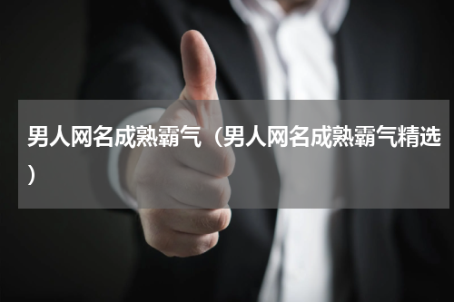 男人网名成熟霸气（男人网名成熟霸气精选）