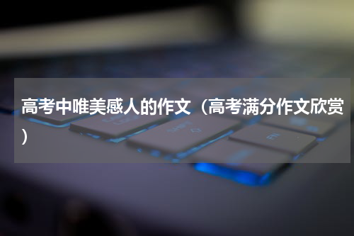 高考中唯美感人的作文（高考满分作文欣赏）