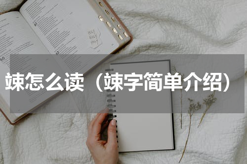 竦怎么读（竦字简单介绍）