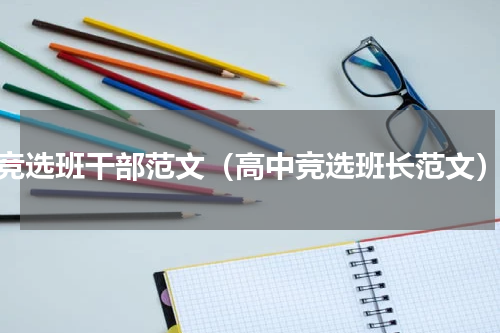 竞选班干部范文（高中竞选班长范文）