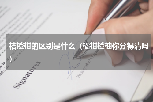 桔橙柑的区别是什么（橘柑橙柚你分得清吗）