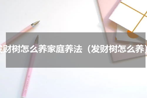 发财树怎么养家庭养法（发财树怎么养）