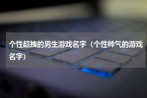 个性超拽的男生游戏名字（个性帅气的游戏名字）