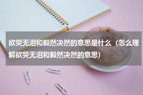 欲哭无泪和毅然决然的意思是什么（怎么理解欲哭无泪和毅然决然的意思）
