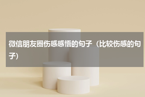 微信朋友圈伤感感悟的句子（比较伤感的句子）