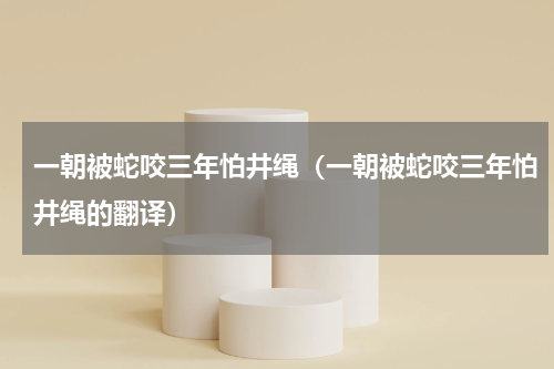 一朝被蛇咬三年怕井绳（一朝被蛇咬三年怕井绳的翻译）