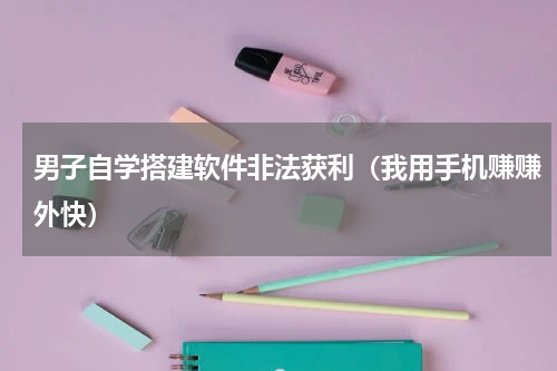 男子自学搭建软件非法获利（我用手机赚赚外快）