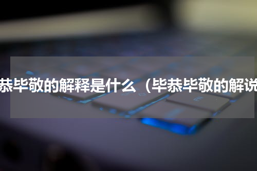 毕恭毕敬的解释是什么（毕恭毕敬的解说）