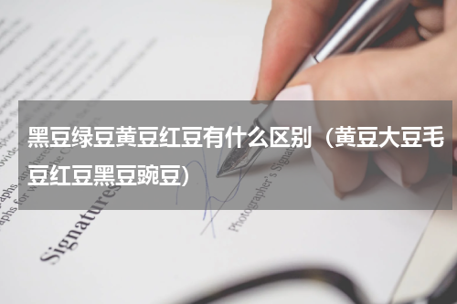 黑豆绿豆黄豆红豆有什么区别（黄豆大豆毛豆红豆黑豆豌豆）
