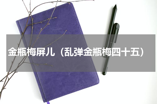 金瓶梅屏儿（乱弹金瓶梅四十五）