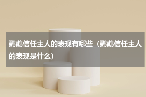 鹦鹉信任主人的表现有哪些（鹦鹉信任主人的表现是什么）