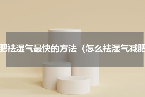 减肥祛湿气最快的方法（怎么祛湿气减肥）