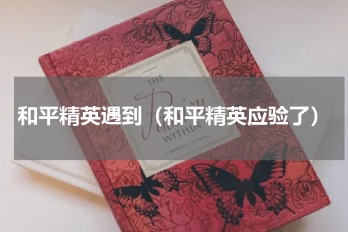 和平精英遇到（和平精英应验了）