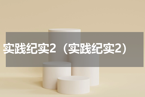 实践纪实2（实践纪实2）