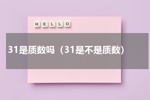 31是质数吗（31是不是质数）