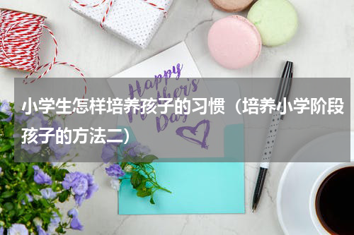 小学生怎样培养孩子的习惯（培养小学阶段孩子的方法二）