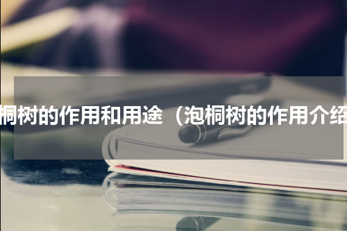 泡桐树的作用和用途（泡桐树的作用介绍）